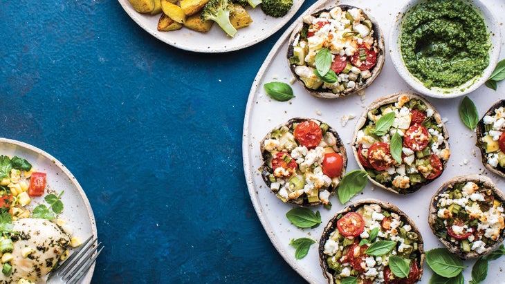 Stuffed Portobello Mushrooms with Pesto recipe
