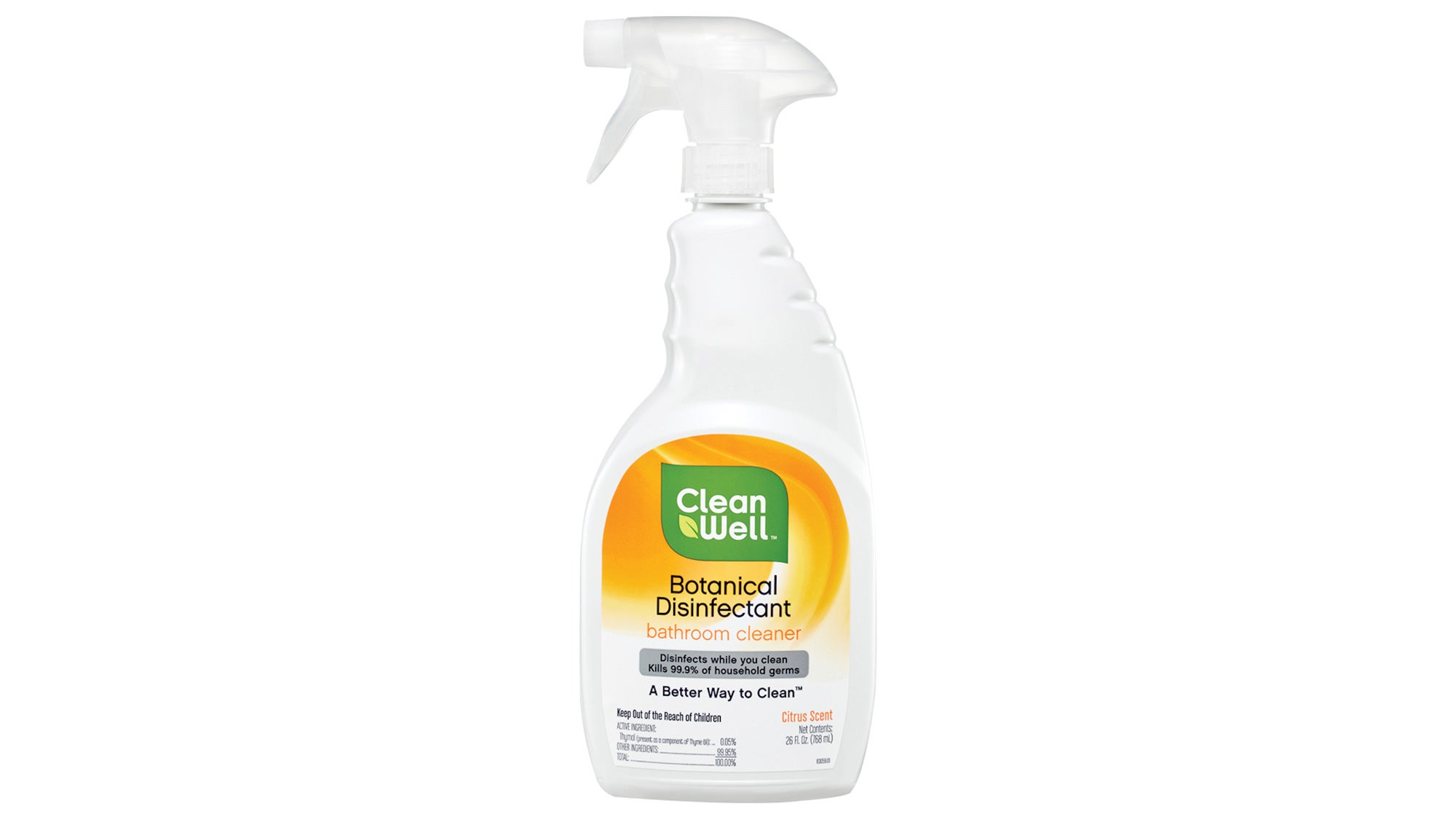 CleanWell Botanical Disinfectant Bathroom Cleaner in Citrus