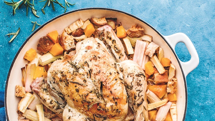 Rosemary Lemon Chicken_82 Rosemary Lemon Chicken with Inside-Out Stuffing & Roasted Vegetables recipe