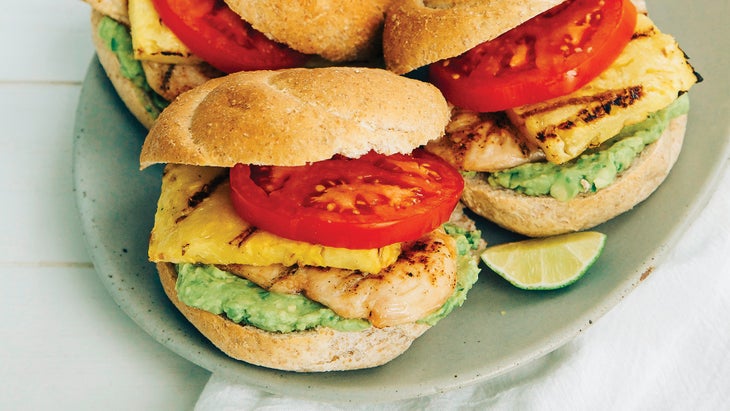 Tex Mex Grilled Chicken Sandwiches with Avocado and Grilled Pineapple Tex Mex Grilled Chicken Sandwiches with Avocado and Grilled Pineapple Recipe