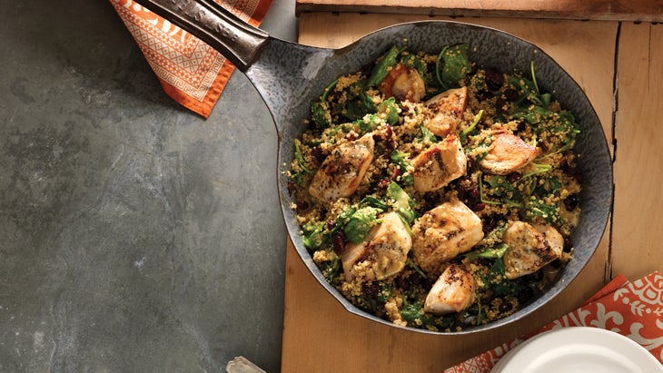 Dijon Chicken and Quinoa Skillet with Baby Kale and Cranberries 54 web None