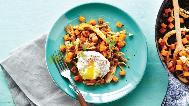Chicken Sweet Potato Hash with Poached Eggs Chicken Sweet Potato Hash with Poached Eggs