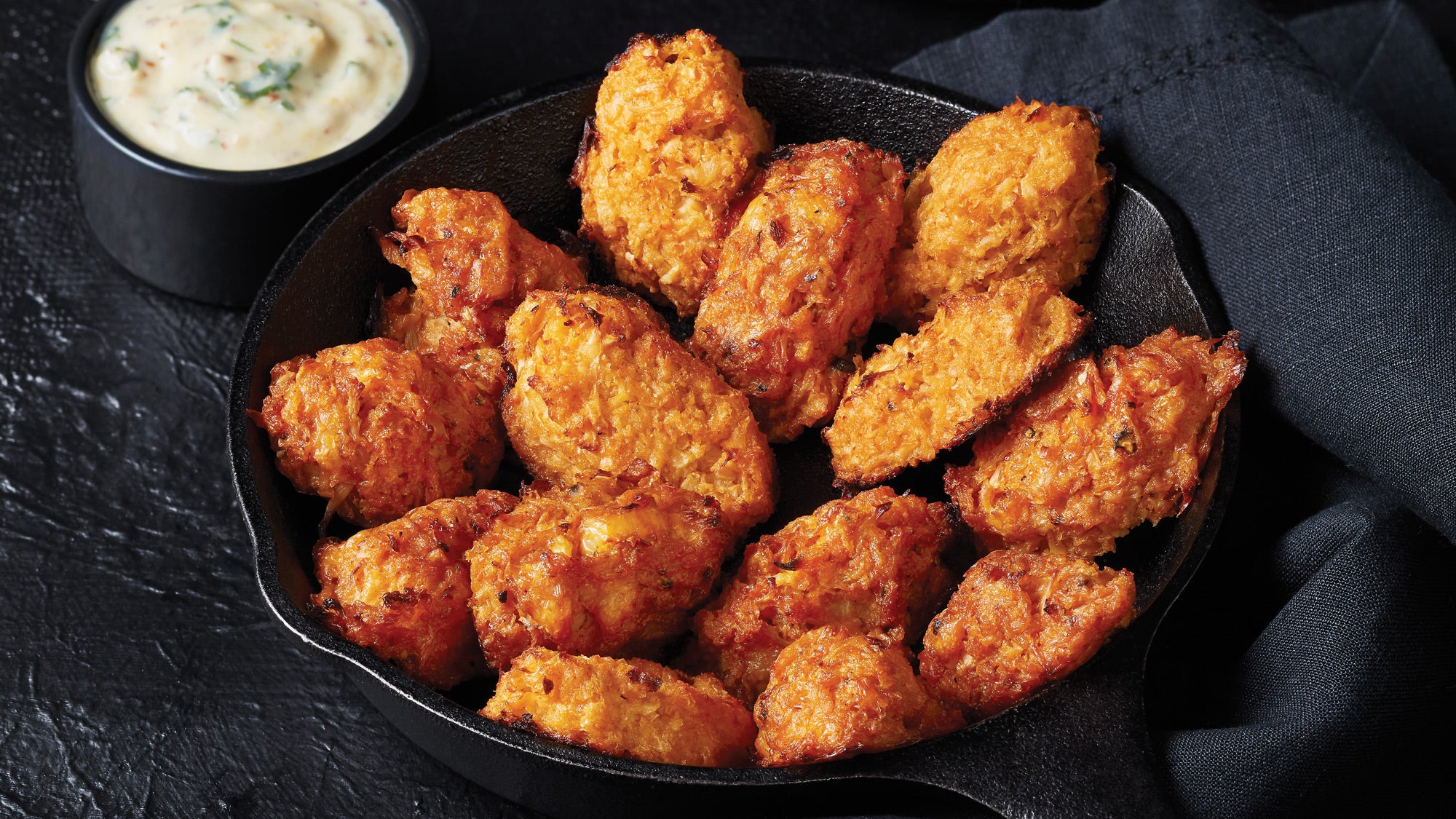 Cauliflower Tots with Herbed Mayo recipe