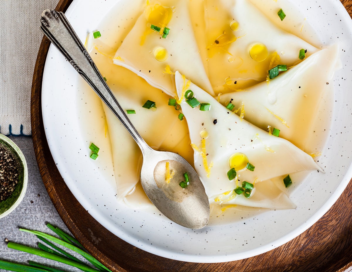 Ravioli with Peas and Lemon Sauce Recipe