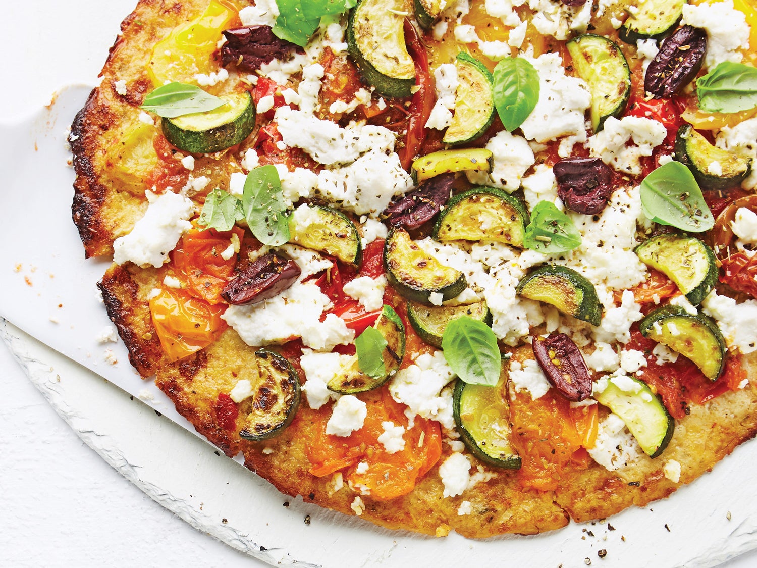 Tomato Zucchini Cauliflower Crust Pizza Recipe