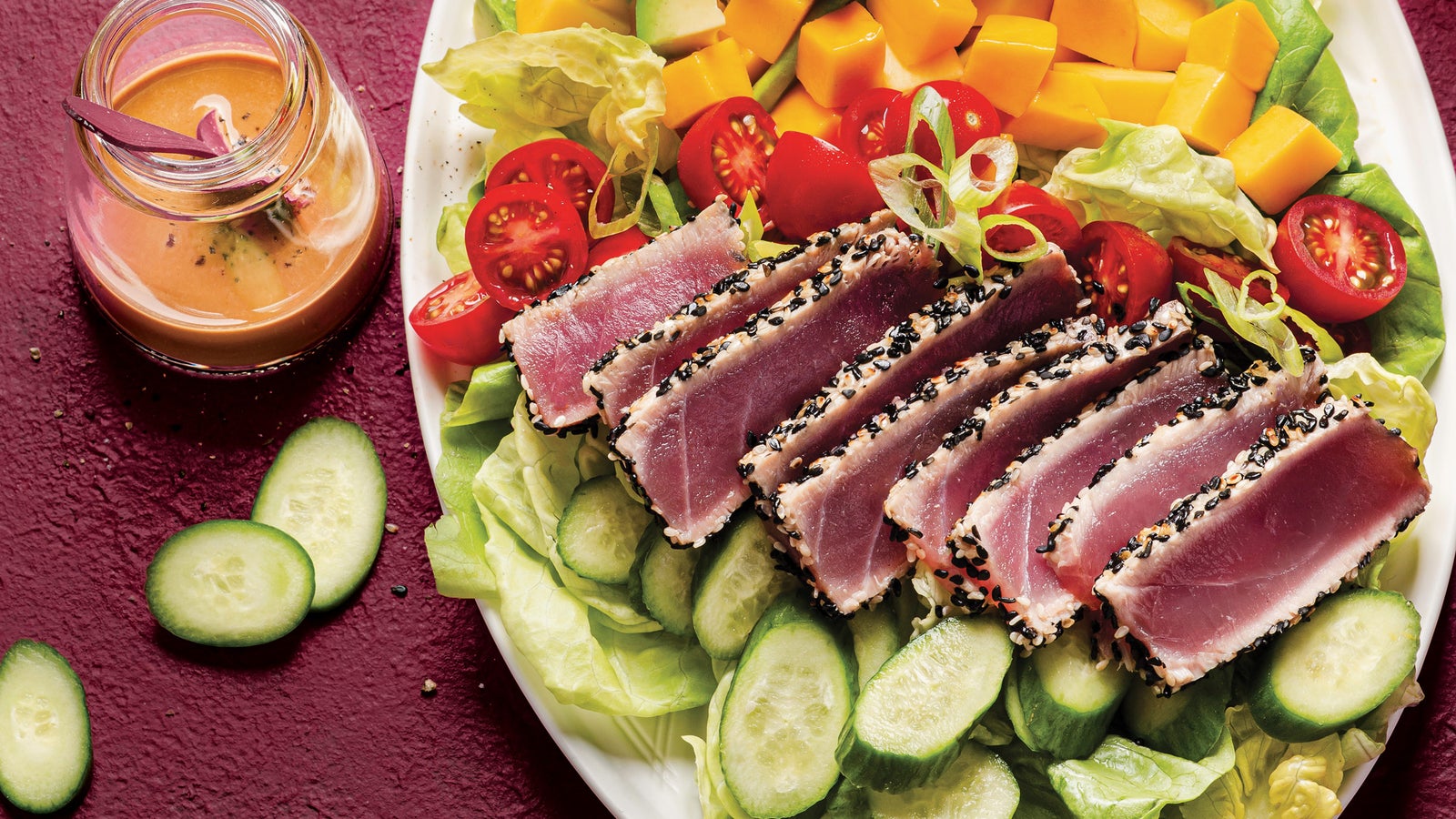 Sesame Tuna Mango Salad Recipe