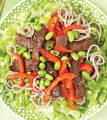 Asian Soba Salad with Sesame Lime Steak image None