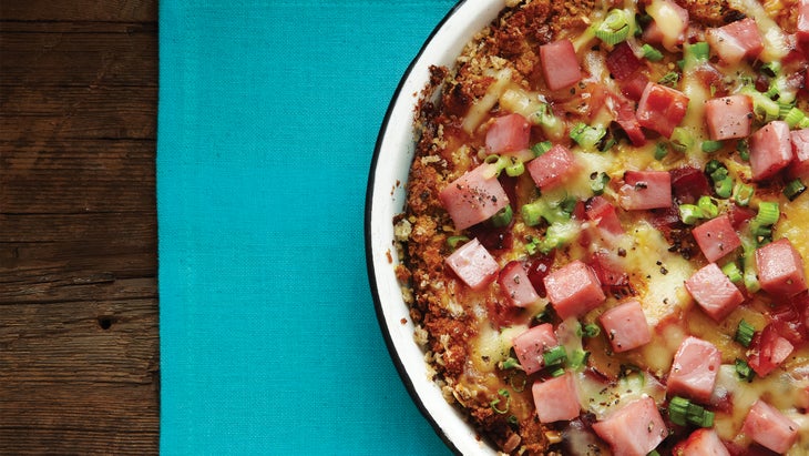 Ham & Green Onion Quiche Healthy quiche recipe