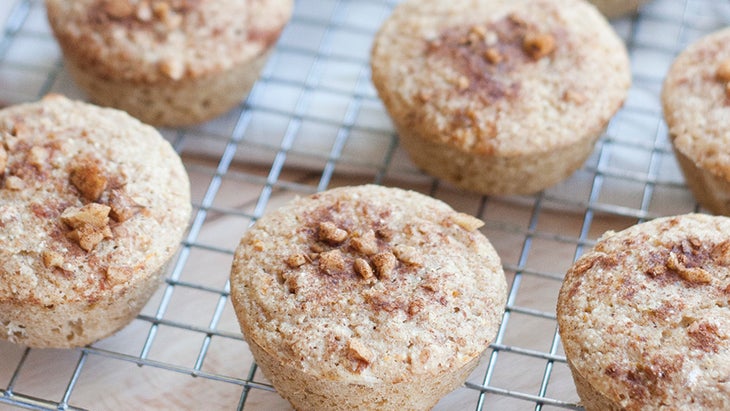Buttermilk Orange Muffins with Spiced Walnut Topping low fat low calorie muffin recipe
