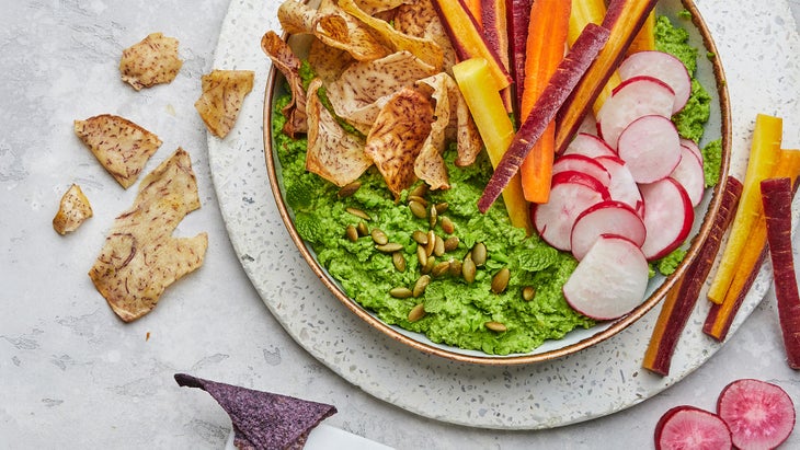 Mockamole with veggies