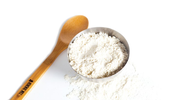 Kate-Renewal-Mill_92-web Flour in a metal bowl
