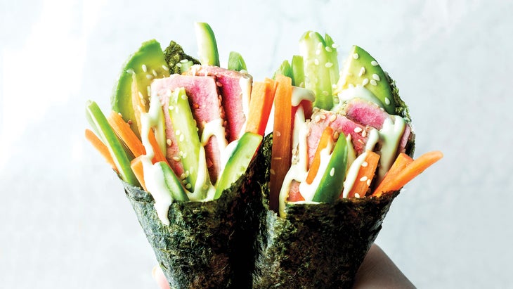 Seared Sesame Tuna Nori Wraps recipe