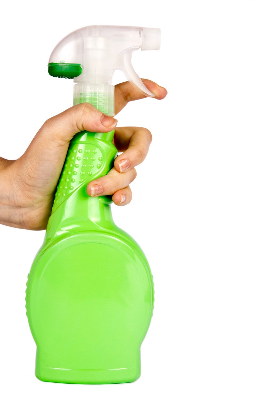 Using of a spray bottle