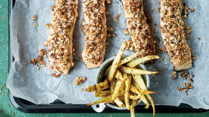 Almond-Crusted-Salmon-with-Rosemary-Parsnip-Wedges_95-web Almond-Crusted Salmon with Rosemary Parsnip Wedges recipe