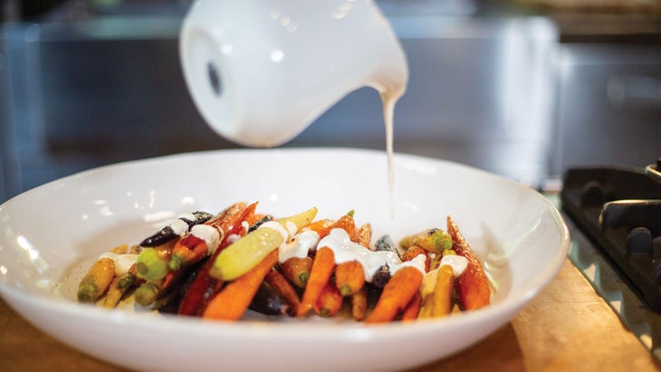 Camilla-Maple-Glazed-Heirloom-Carrots_95-web Maple-Glazed Heirloom Carrots with Lemon Cashew Cream recipe