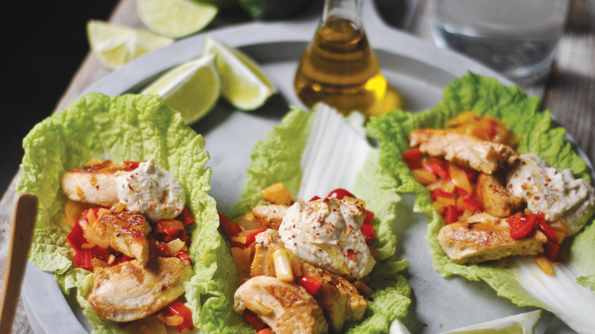 Ginger Chicken Fajitas with Cashew Sour Cream 62web
