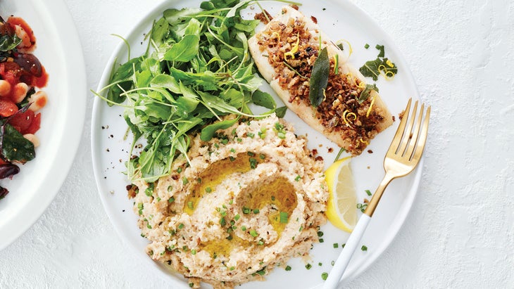 Herb-Crusted-Cod-with-Cauliflower-Puree-&-Arugula_72-web Herb-Crusted Cod
with Cauliflower Purée & Arugula