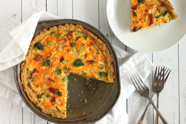 RESHOOT Cheddar Broccoli Quinoa Crusted Quiche None
