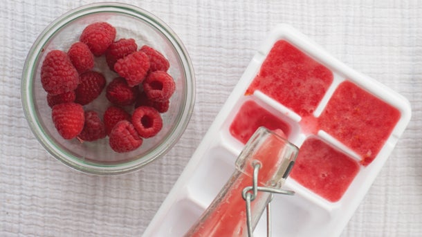 watermelon-water Fruit-Flavored Ice Cubes recipe