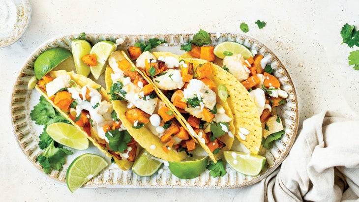 Sweet Potato & Cod Tacos Recipe