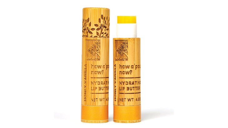 Two lip balms side by side with one with the cap off