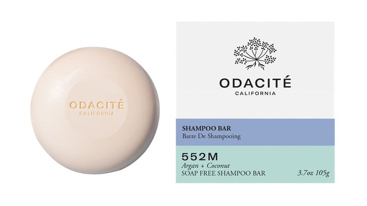 Circular shampoo bar and packaging
