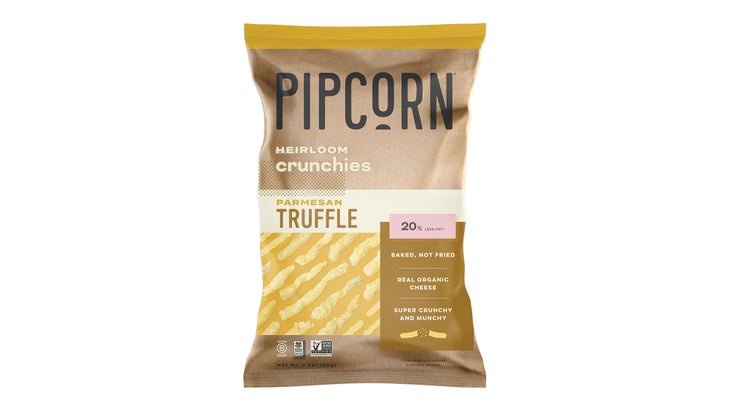 Bag of pipcorn parmesan crisps