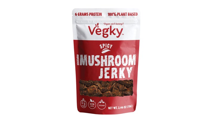 Pouch of mushroom jerky