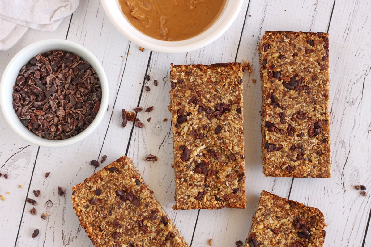 Chocolate Peanut Butter Energy Bars Clean Eating