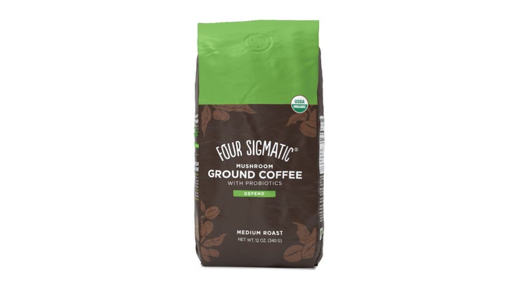 Bag of ground mushroom coffee