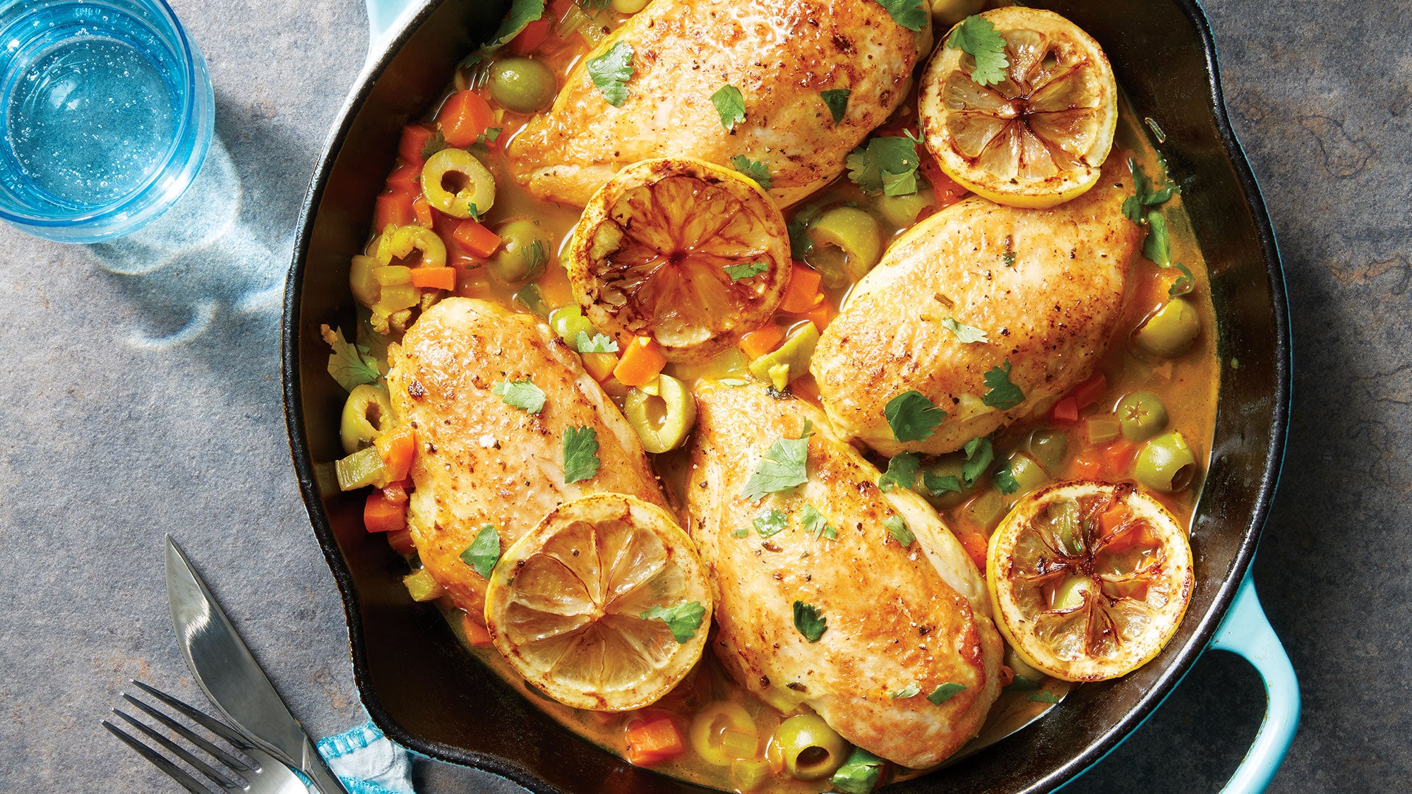 Moroccan-Style Lemon Olive Chicken