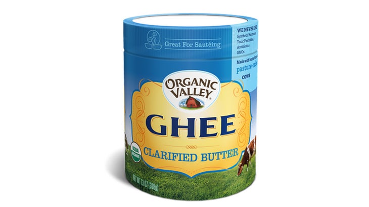 Jar of Organic Valley ghee