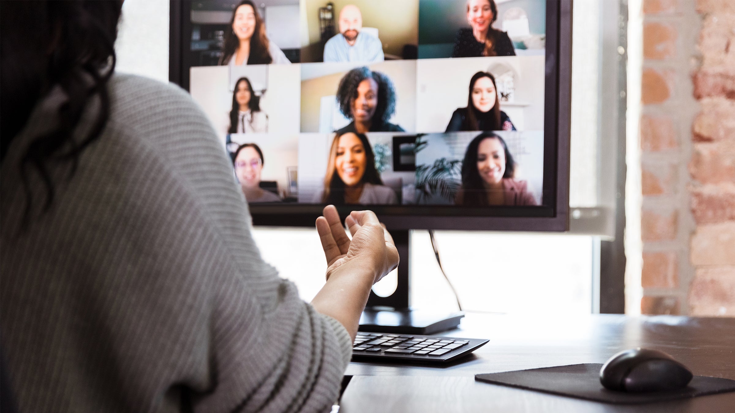 Person on a video call