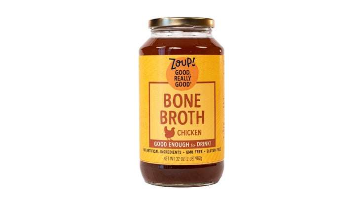 Jar of chicken bone broth