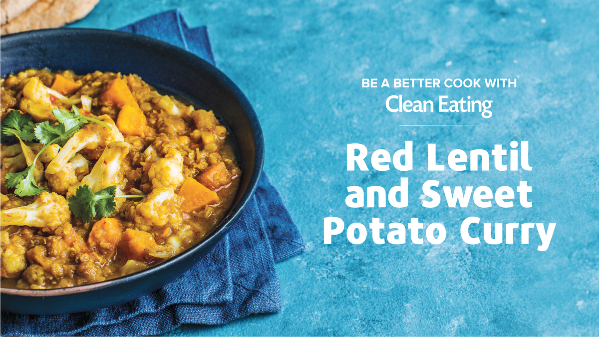 4 Easy, One-Pan Steps to Red Lentil & Sweet Potato Curry