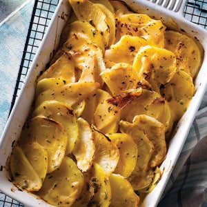 Potato, Celery Root & Pear Gratin