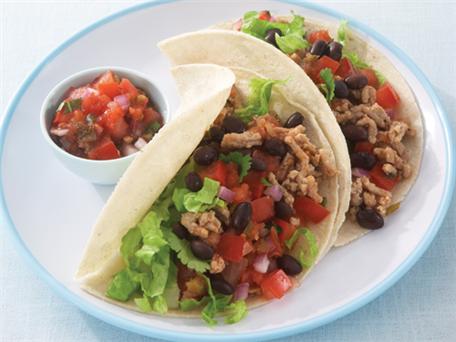 30LowCalMeals12 Turkey and Black Bean Soft Tacos recipe