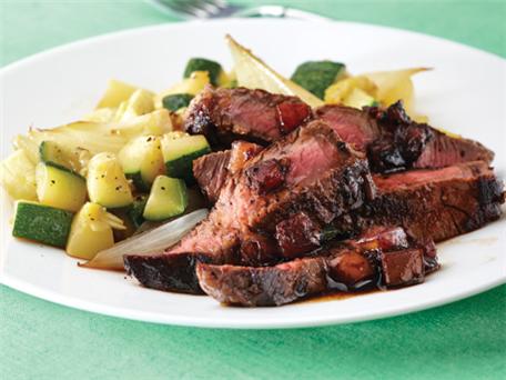 30LowCalMeals14 Sirloin and Peppery Tomato Reduction recipe