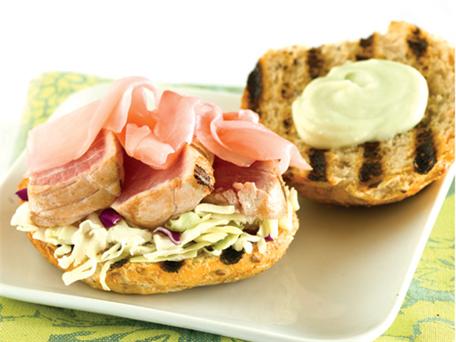 30LowCalMeals15 Ahi “Burger” with Wasabi Sauce recipe