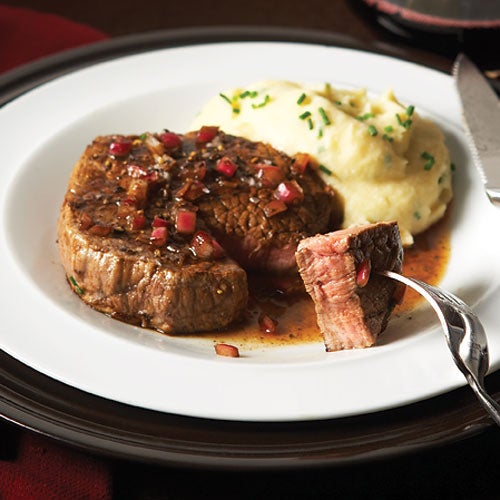 BroiledSteak1_article Broiled Eye of Round Steak & Garlic Mashed Potatoes recipe