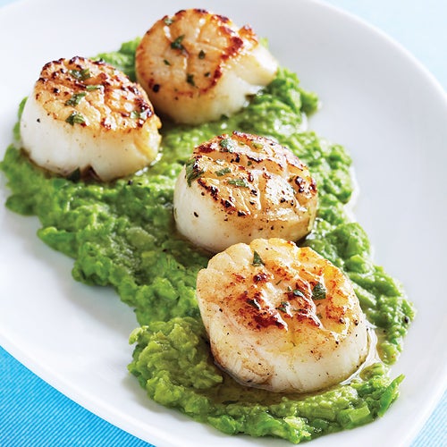 SearedScallopsMintVinaigrette Seared Scallops Recipe