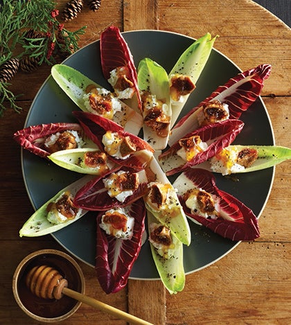 Endive Bites with Goat Cheese, Figs & Honey image None