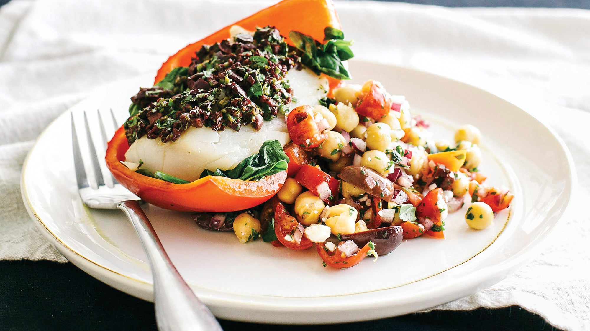 Fresh fish and bean recipe