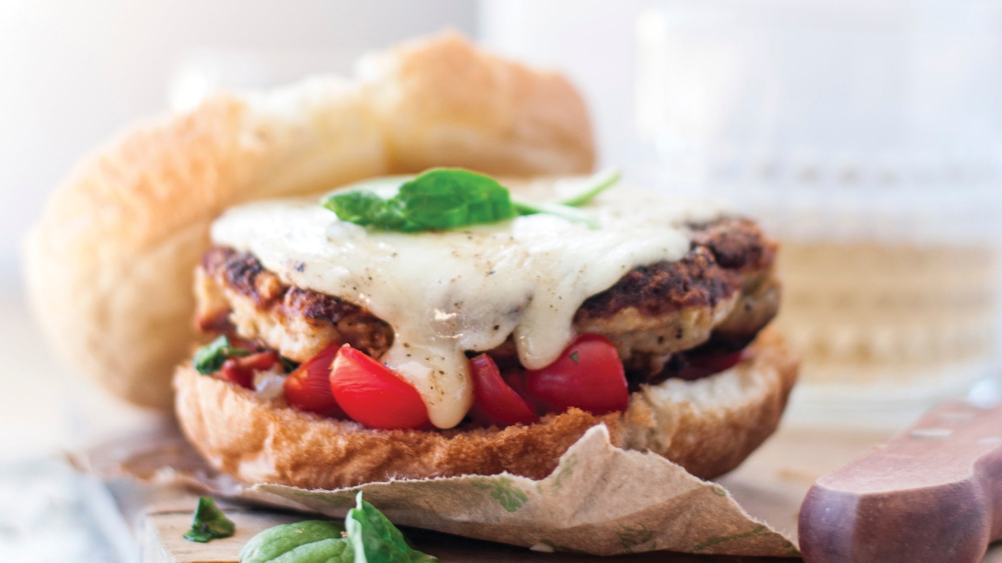 Chicken Bruschetta Burger Recipe