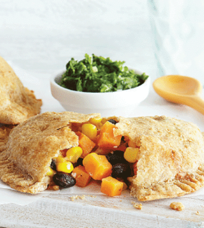 Southwest Sweet Potato Empanadas with Cilantro Lime Sauce image None