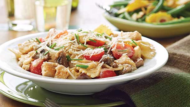 chicken pasta slideshow Creamy Chicken Pasta with Mascarpone Cheese & Cherry Tomatoes recipe