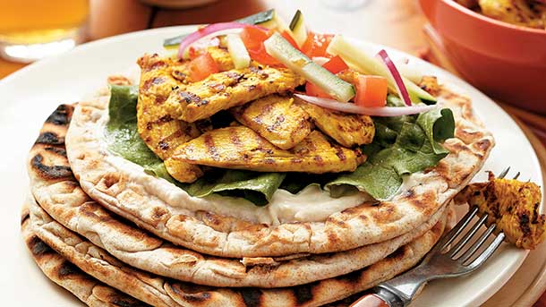 chicken shwarma slideshow Chicken Shawarma with Tahini Yogurt Sauce recipe