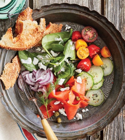 Deconstructed Bagel & Lox Salad with Dijon Dressing image None