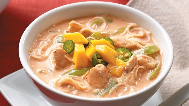 red-curry-noodle-soup-slideshow Red Curry Chicken Soup with Rice Noodles recipe