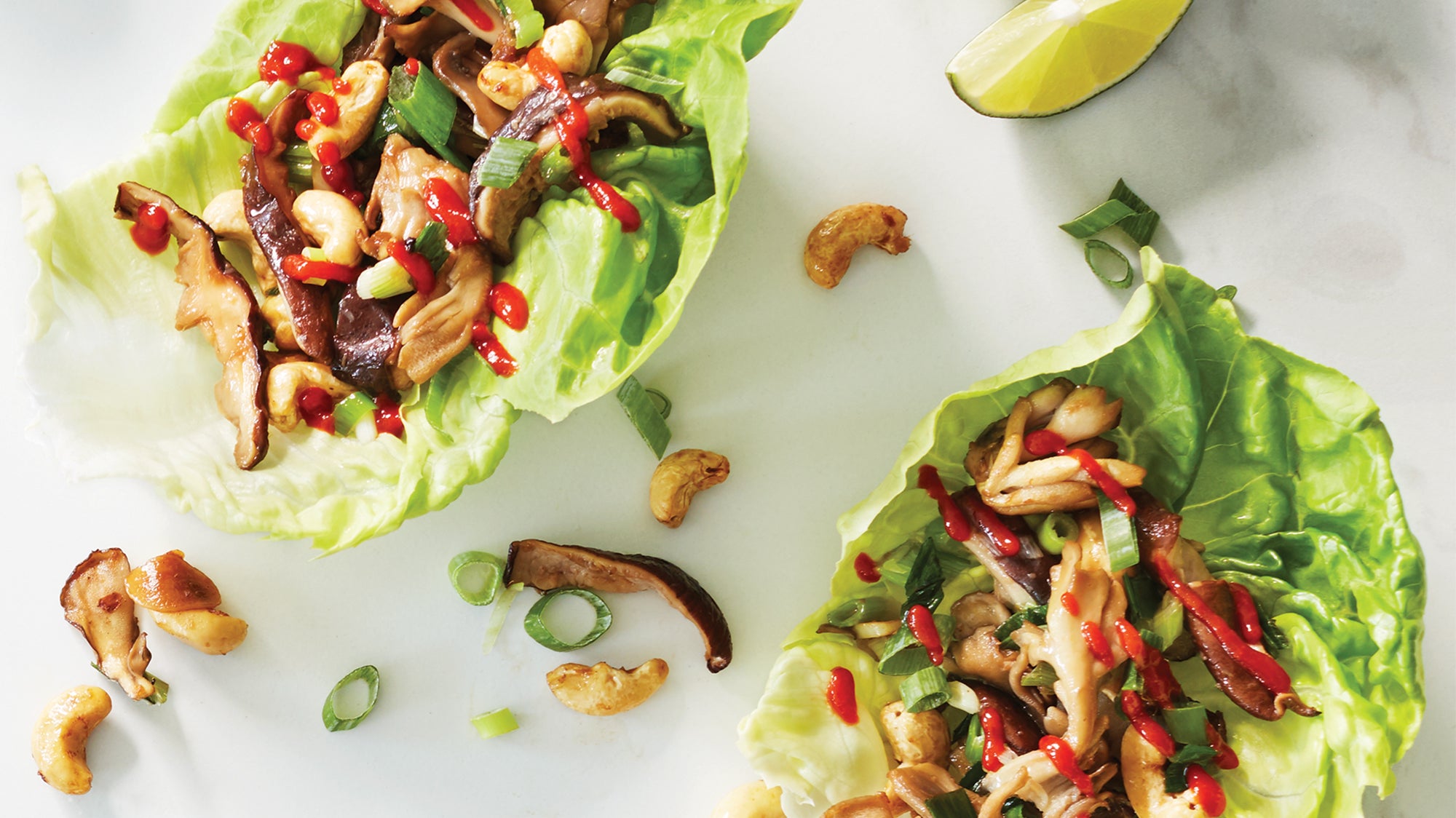 Mushroom Cashew Lettuce Wraps Recipe